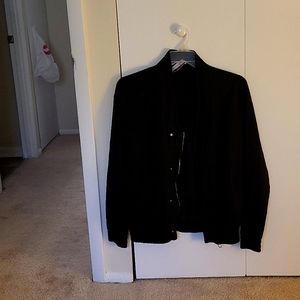 Zara man black jacket with zipper n pockets